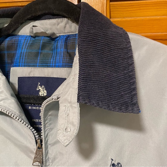 Polo Jacket Small Grey with navy details NWOT - Picture 3 of 6